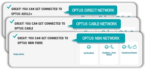 Check An Address For Optus Fixed Broadband / Phone Services
