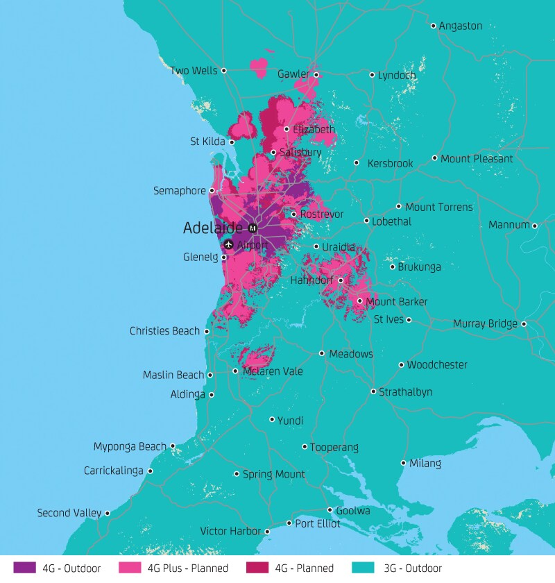 Optus 4G Adelaide Coverage
