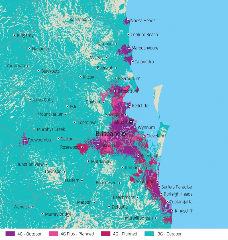 Optus 4G Brisbane Coverage