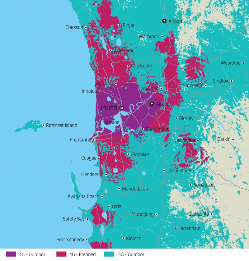 Optus 4G Perth Coverage