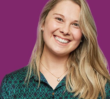 Blonde smiling young woman