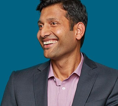 Profile of a smiling businessman