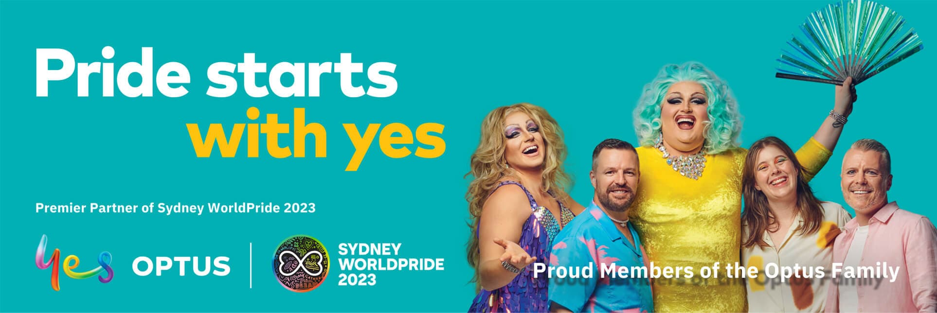 People celebrating the Sydney Worldpride 2023 event