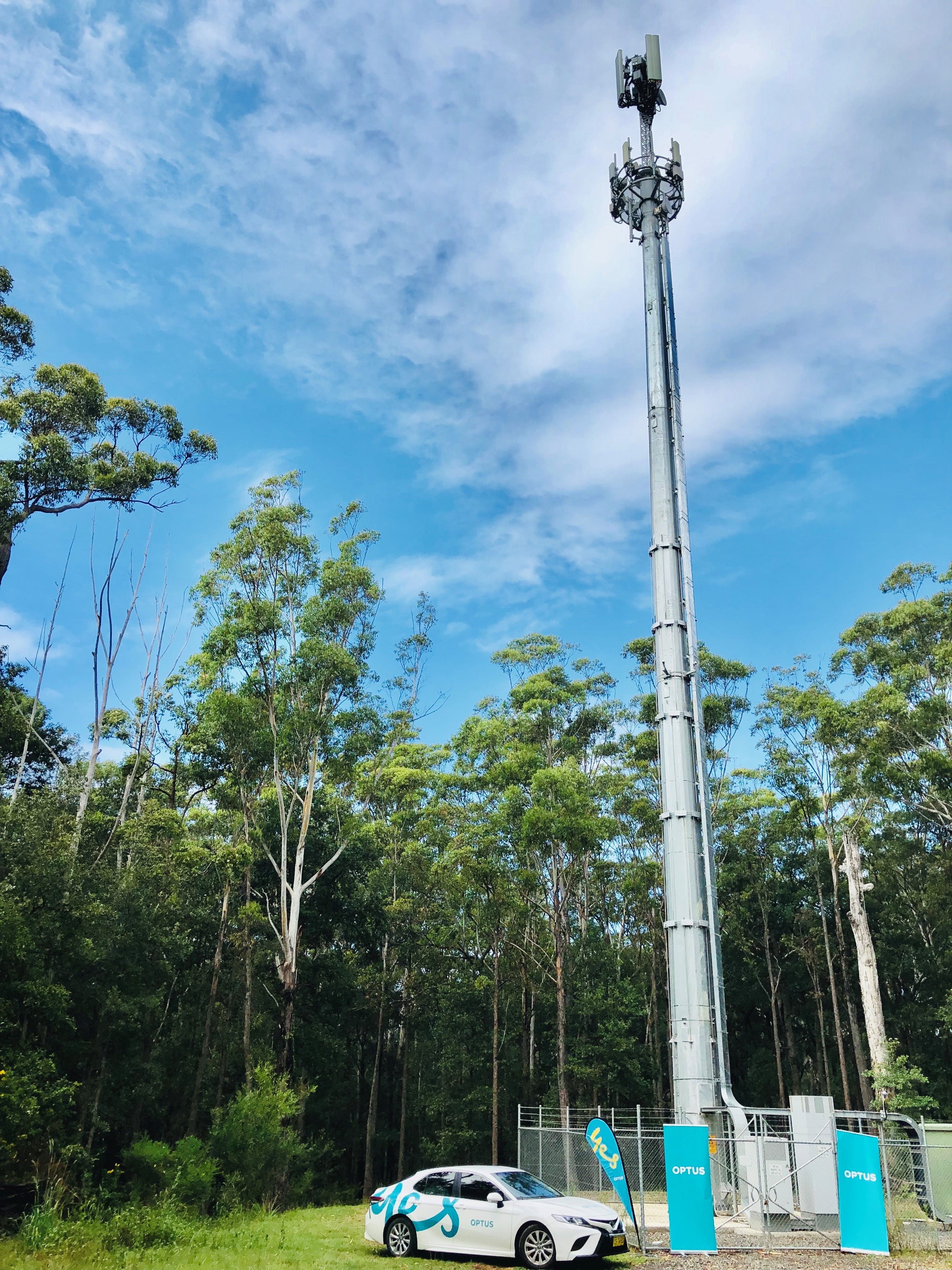 The new Optus tower in Lake Conjola