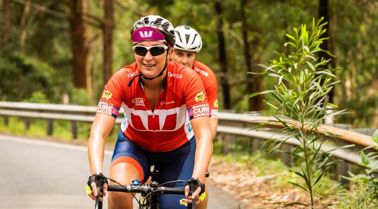 Image of woman riding a bike