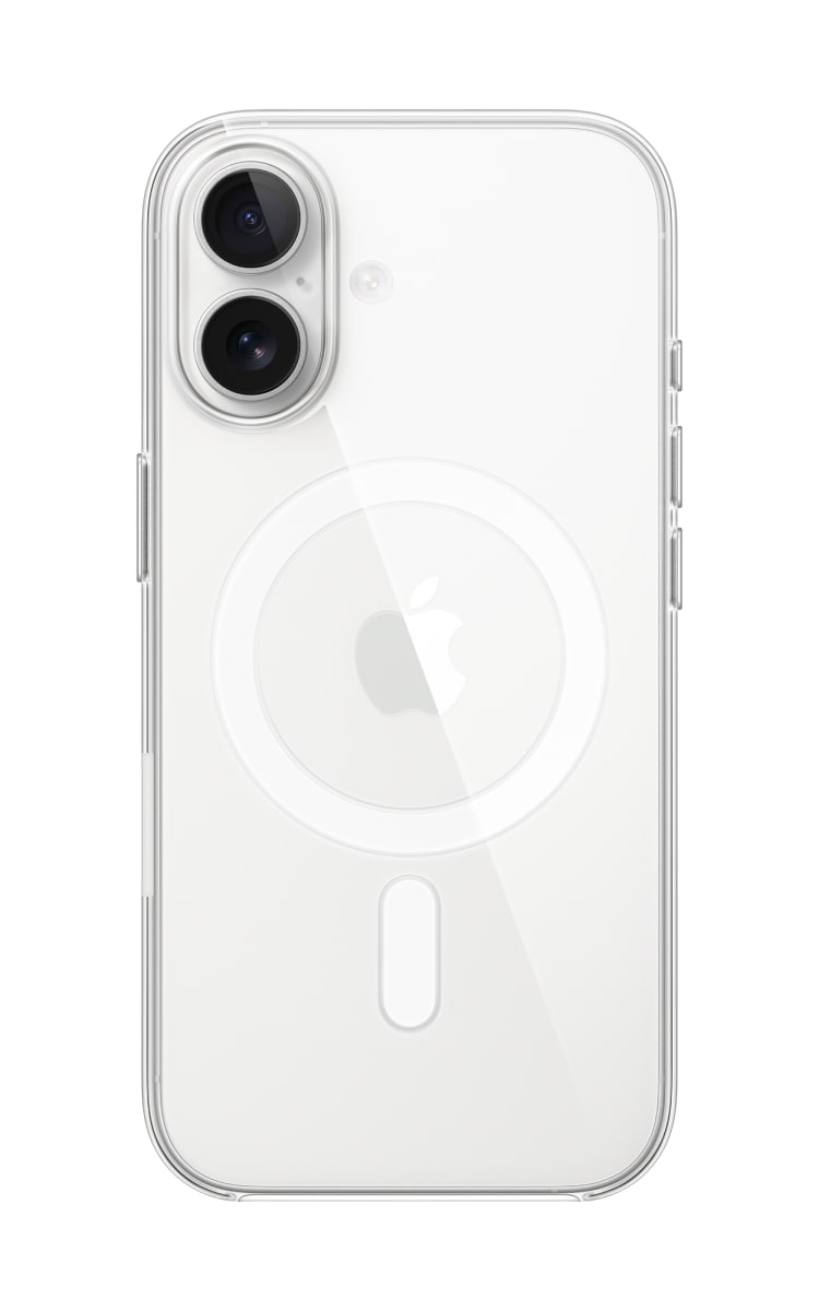 Rear view of the Apple iPhone 17 Clear Case with MagSafe.