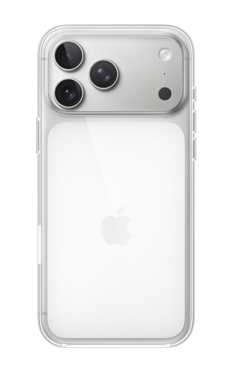  Rear view of the Apple iPhone 17 Pro Clear Case with MagSafe.