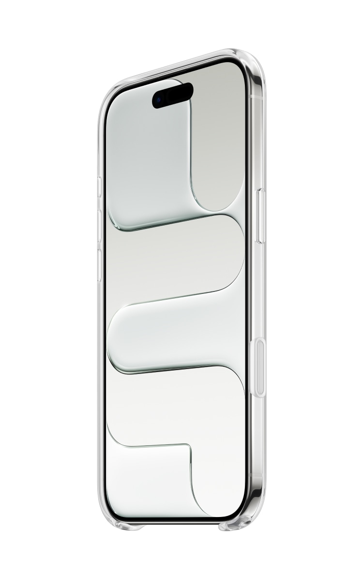 Angled view of the Apple iPhone Air Case with MagSafe in Frost colour.