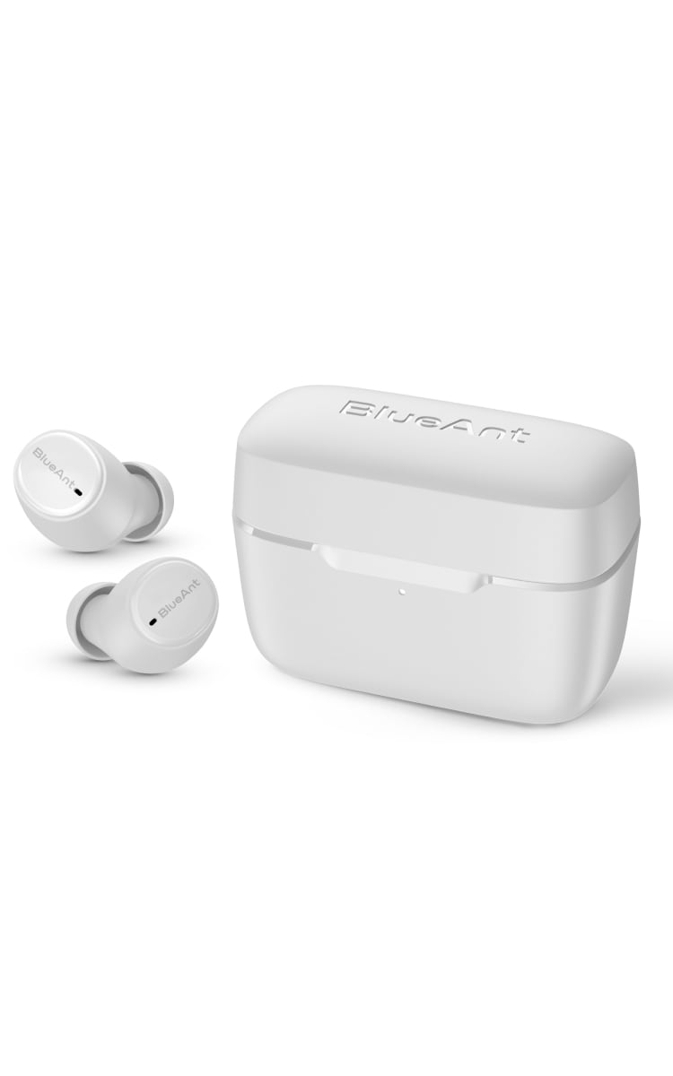 BlueAnt Pump Air Lite2 Earbuds - White Earbud Case