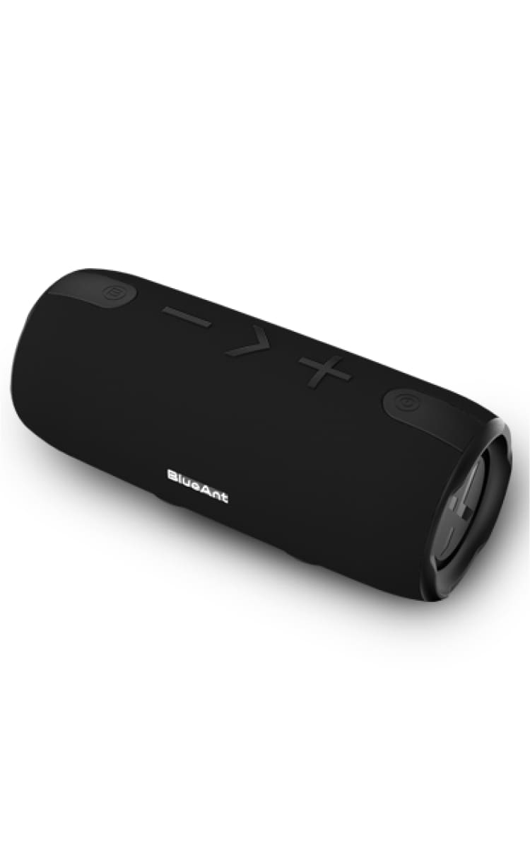 BlueAnt X3I Portable Bluetooth Speaker - Black Top Angle