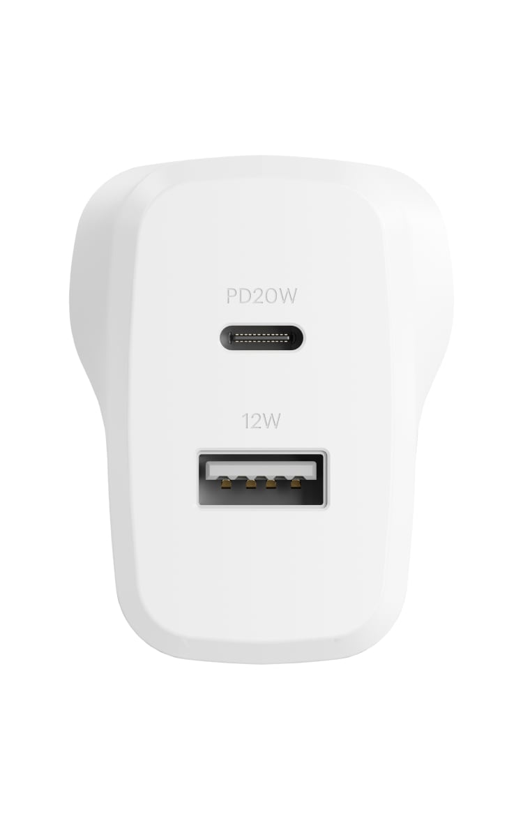 Cygnett 32W Dual Port Wall Charger  - White Back
