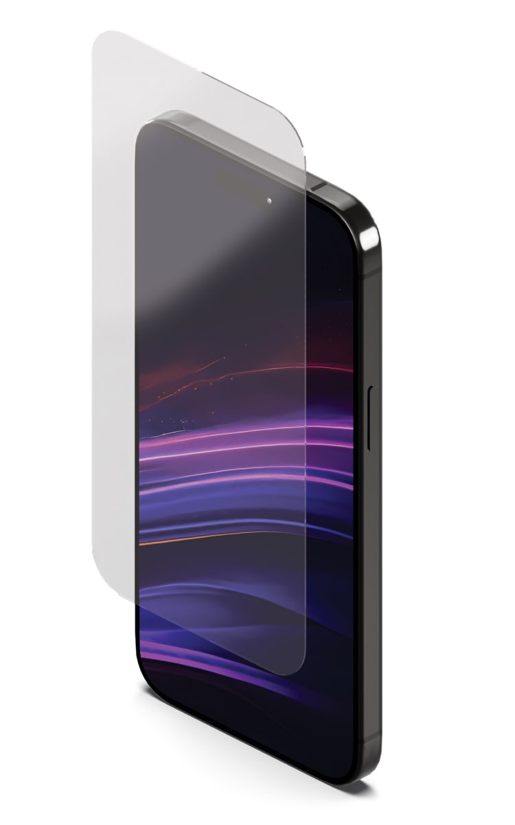 Cygnett iPhone 16 Pro Max Tough Screenguard Screen Protector - Clear Front Angle