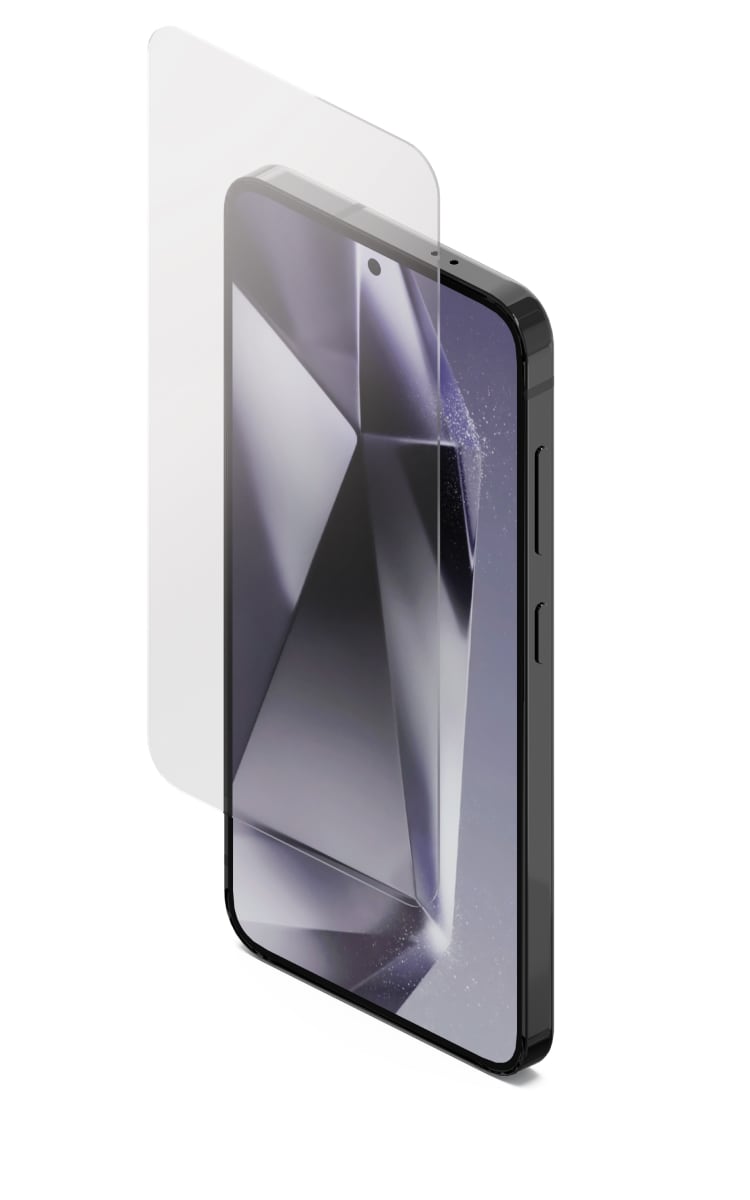 Cygnett Samsung Galaxy S24 Plus Tough Screenguard Screen Protector - Clear Front Angle