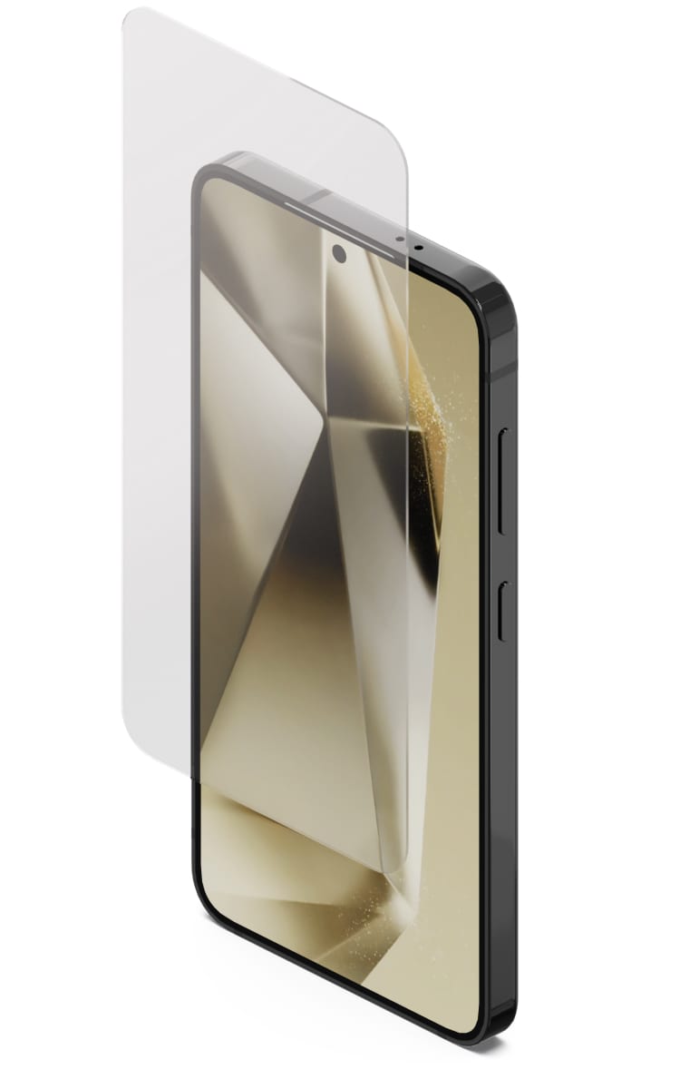 Cygnett Samsung Galaxy S24 Tough Screenguard Screen Protector - Clear Front Angle