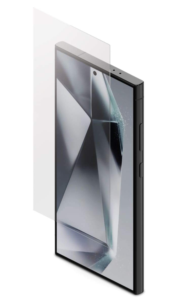 Cygnett Samsung Galaxy S24 Ultra Tough Screenguard Screen Protector - Clear Front Angle