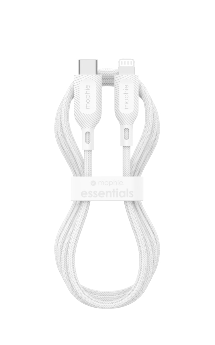 Mophie Essential USB-A Lighting Cable - Braided 2M White