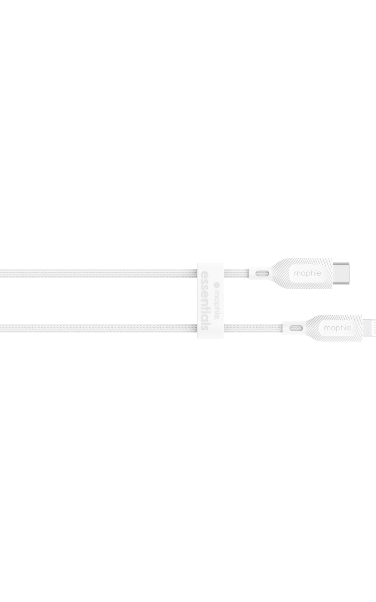 Mophie Essential USB A Lightning Cable Braided - 2M - White