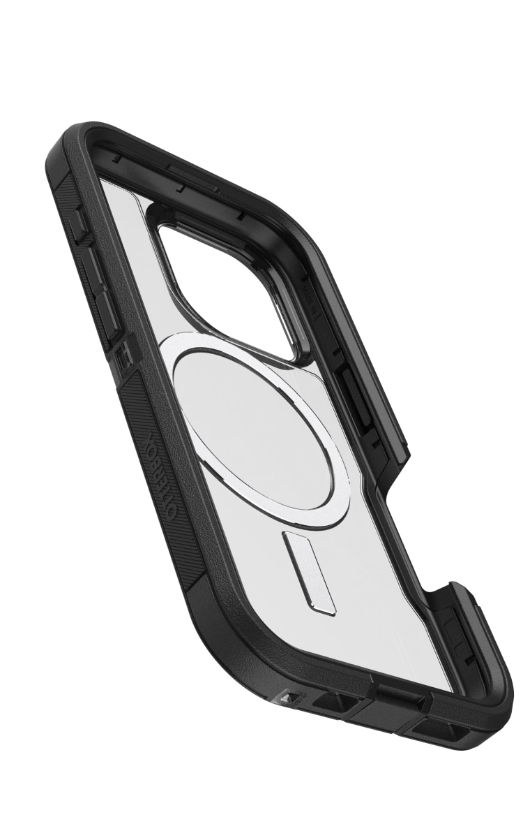 Otterbox iPhone 16 Pro Defender Xt Magsafe Case - Clear Black Front Angle