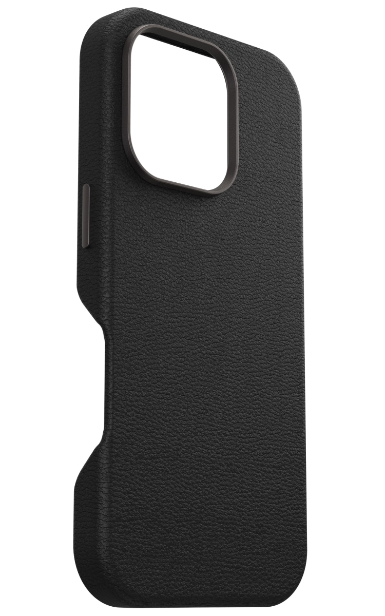 Otterbox iPhone 16 Pro Symmetry Magsafe Cactus Leather Case - Black Back Angle