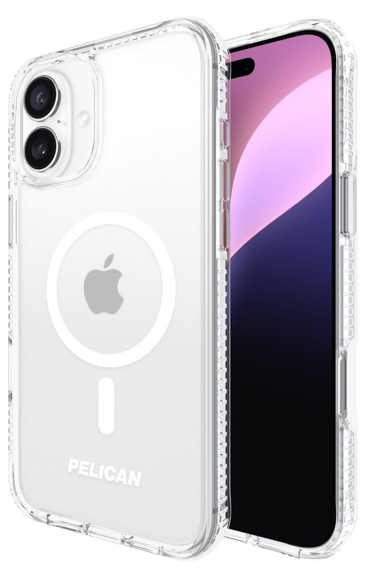 Pelican iPhone 16 Plus Protector Magsafe Case - Clear Front Back Angle