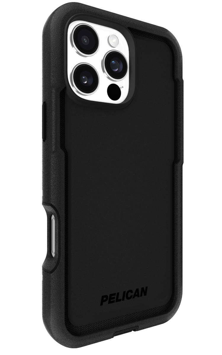 Pelican iPhone 16 Pro Max Voyager Magsafe Case - Black Back Angle 1