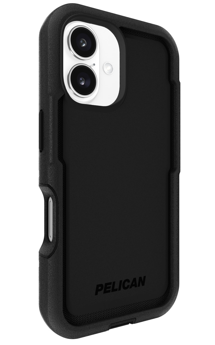 Pelican iPhone 16 Voyager Magsafe Case - Black Back Angle 1