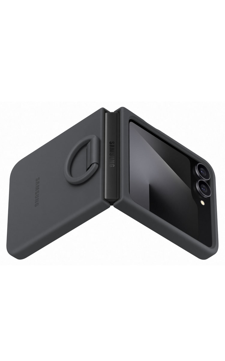 Galaxy Z Flip7 Ring Case Black - fold demo