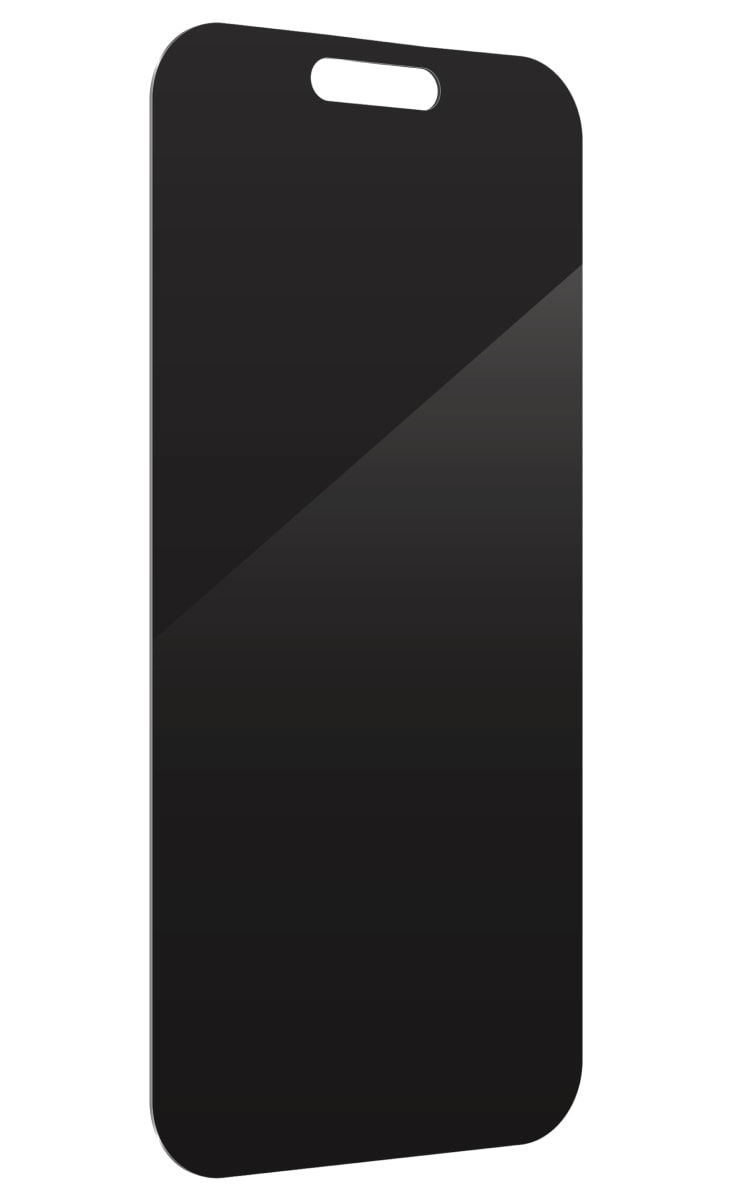 Zagg iPhone 16 15 InvisibleShield Glass Privacy 360 Screen Protector Front Angle
