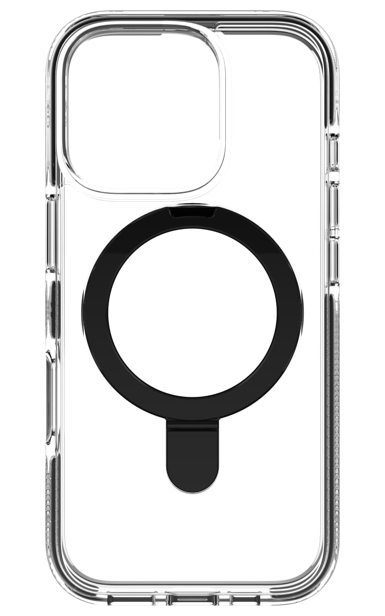 Zagg iPhone 16 Pro Santa Cruz Ringstand Case - Clear Black Back