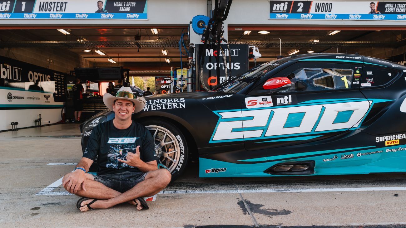 Chaz Mostert in front of his car