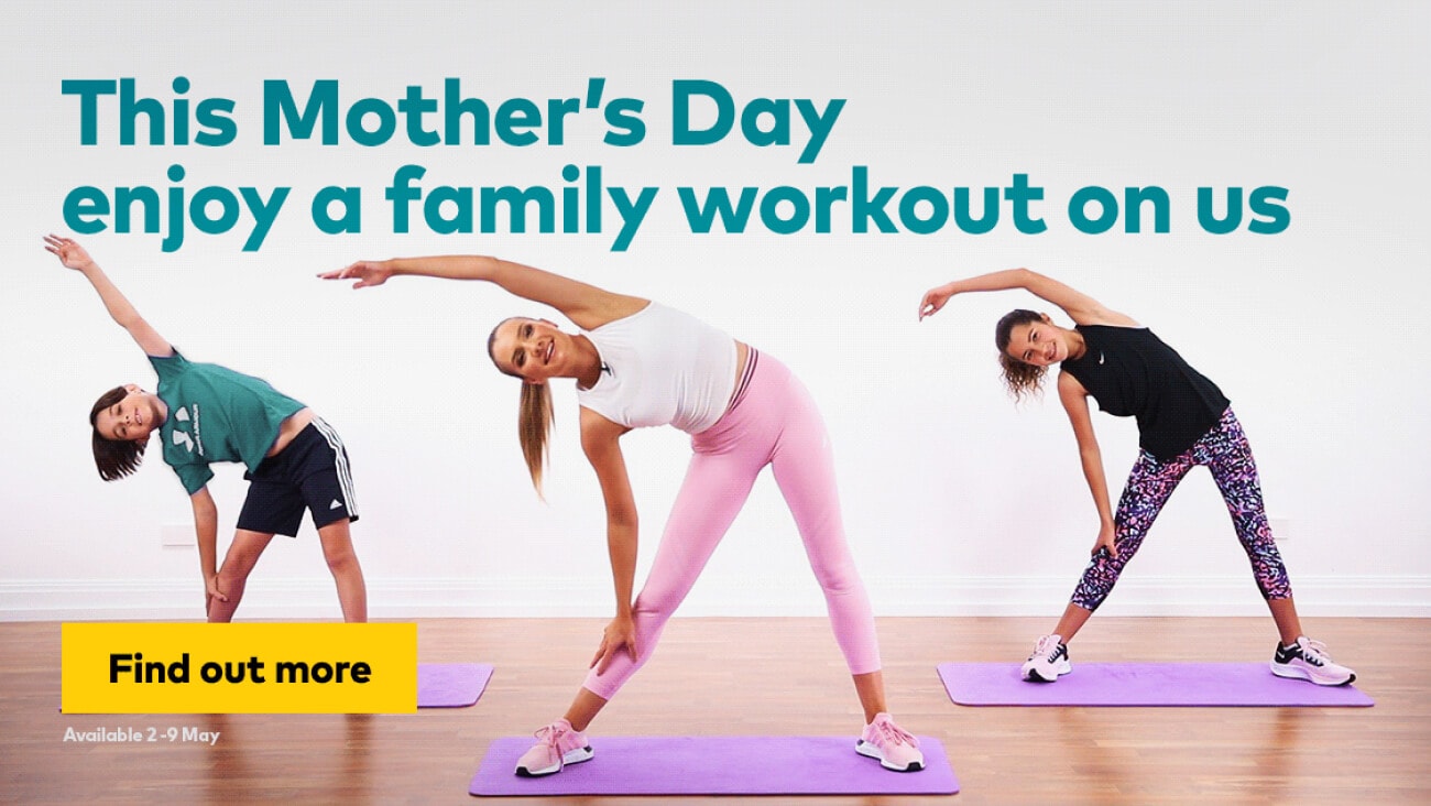 women and kids working out indoors
