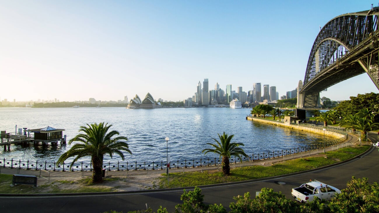 Landscape shot of Sydney Harbour