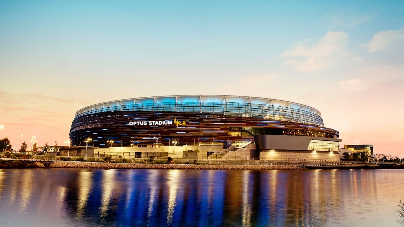View of Optus Stadium
