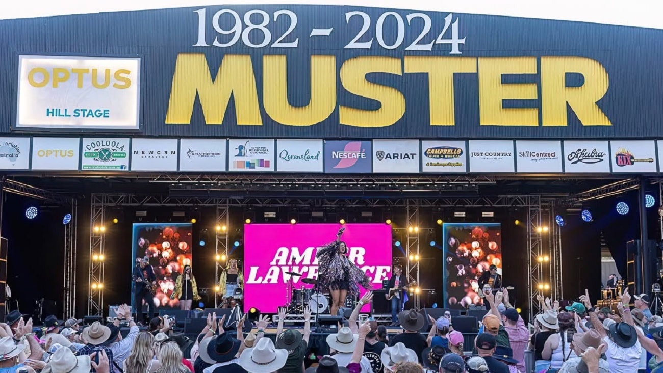 The crowd at the Gympie Music Muster 2024 enjoying the music through the day.