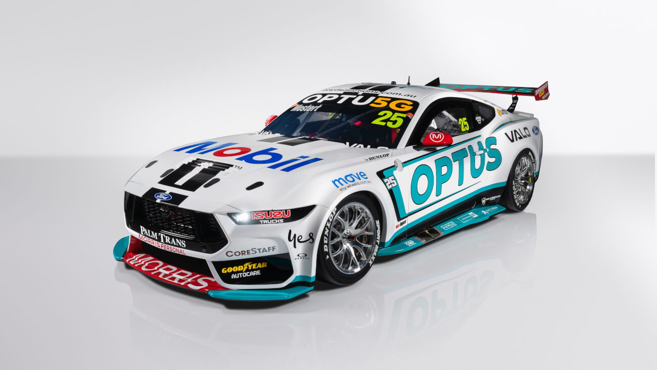Mobil 1 Optus Racing car with new livery