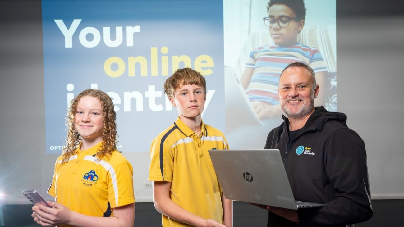The Digital Thumbprint program from Optus educates kids and parents about cybersafety