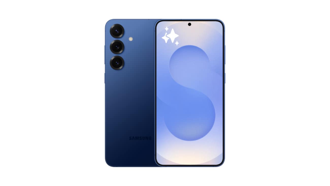 Front and back of the Galaxy S25+ in Navy