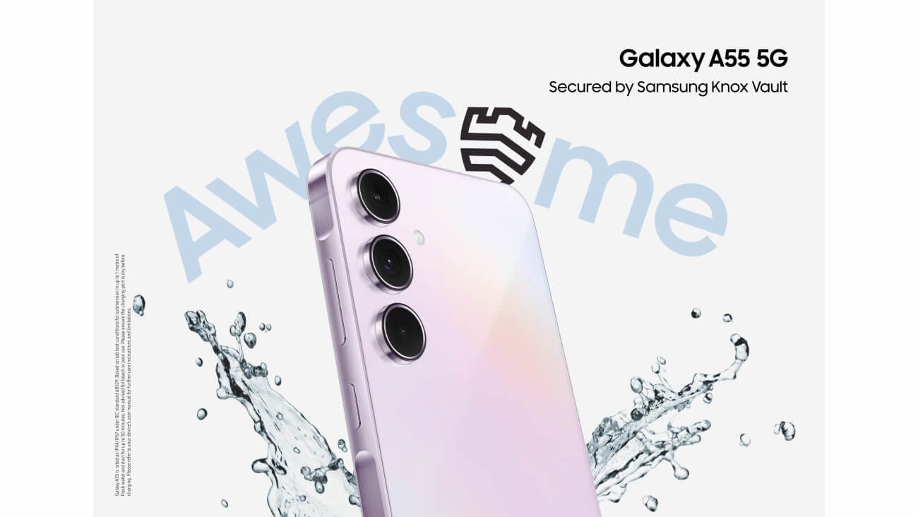 Samsung Galaxy A55 5G in Awesome Lilac