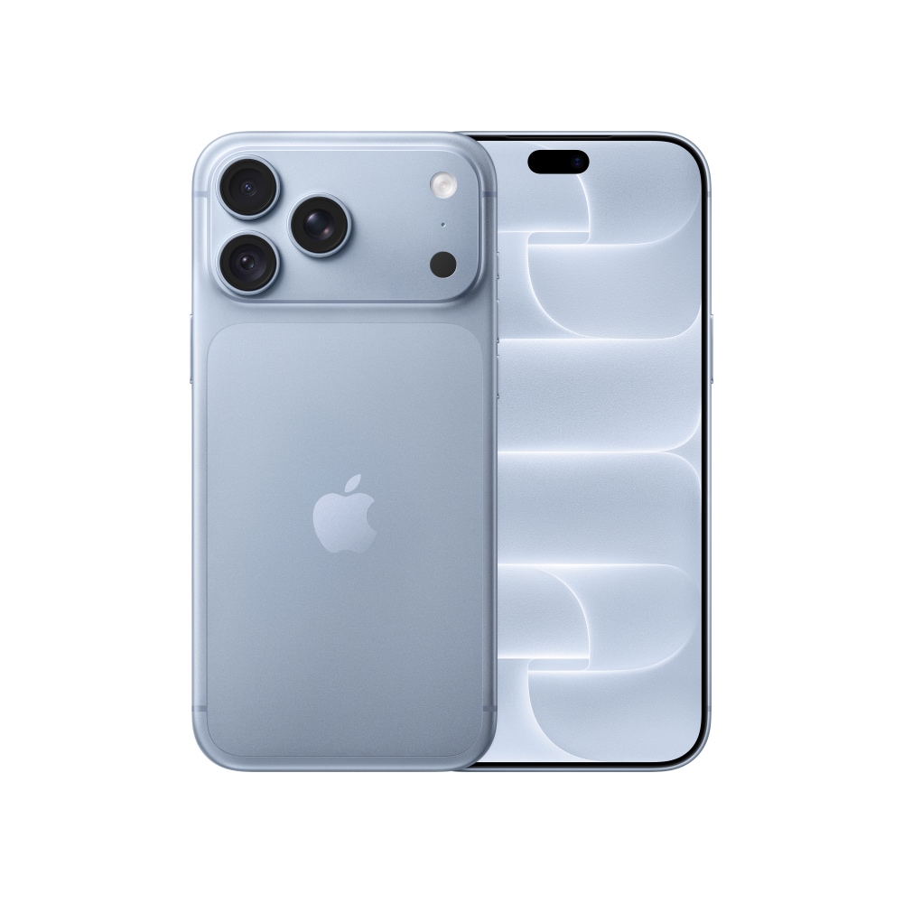 iPhone 18 Pro Max in Glacier, shown front and back