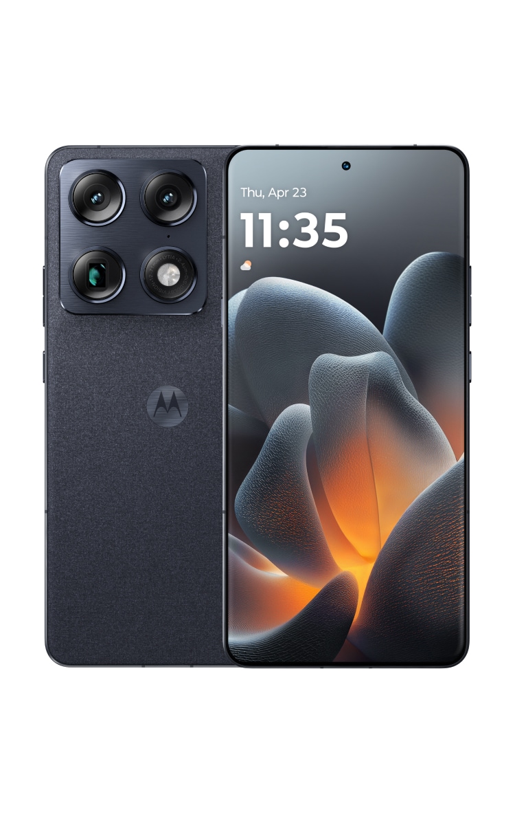 Front and back of Motorola Signature in Carbon
