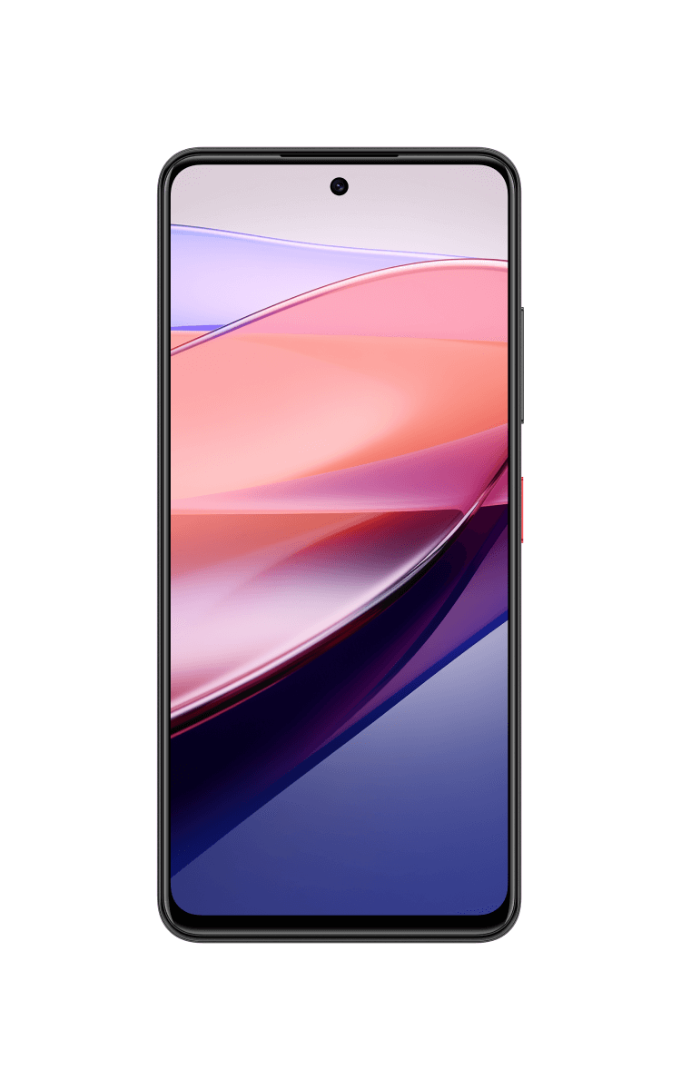 Front view of the new Nubia Focus 5G in Black with the front camera visible.
