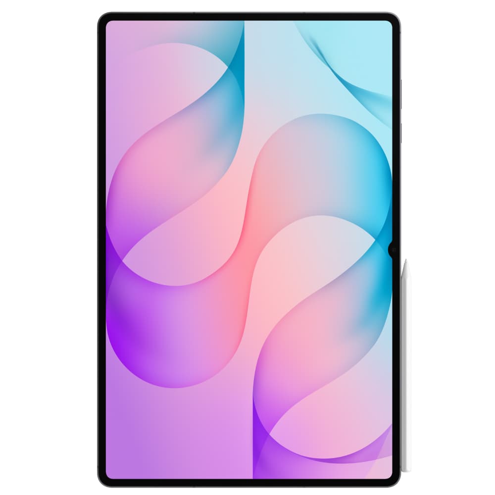 Front view of the Samsung Galaxy Tab S12 Ultra with S Pen.
