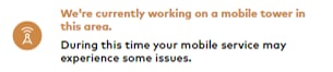 Orange tower means planned outage