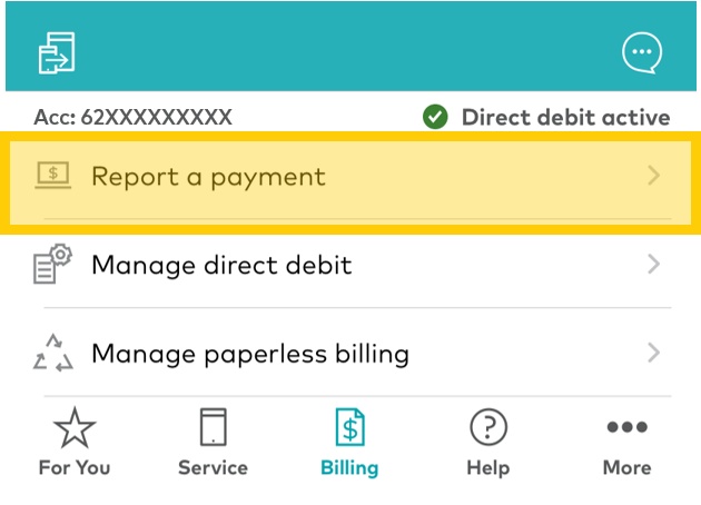 How to report a payment and restore your service