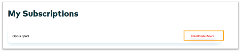 SubHub | Cancel Optus Sport