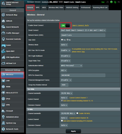Enable Band Steering