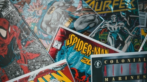 A range of comic books