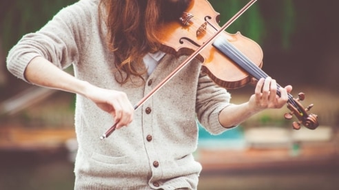Woman playing violin
