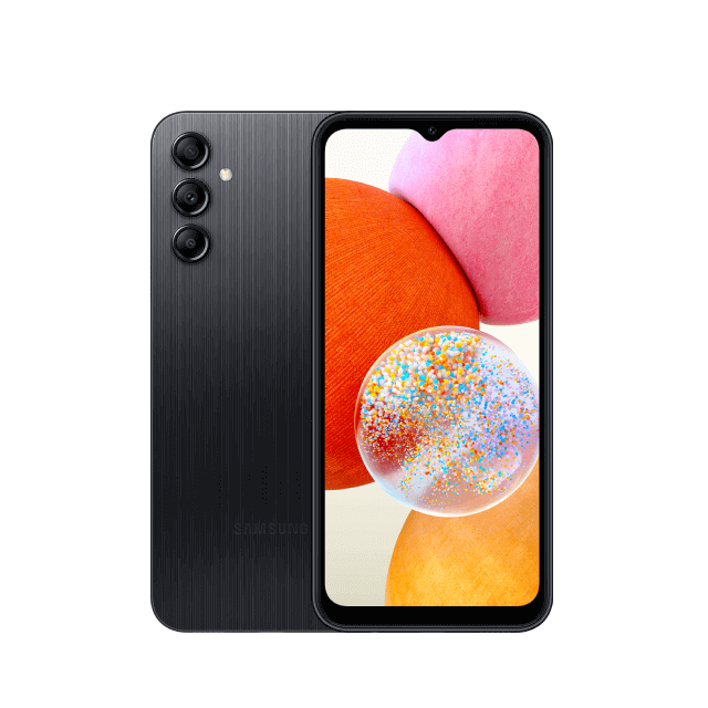 Samsung Galaxy A14 4G Front and back view of the Samsung Galaxy A14 4G