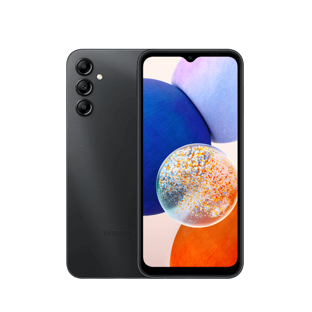 Samsung Galaxy A14 5G Front and back view of the Samsung Galaxy A14 5G